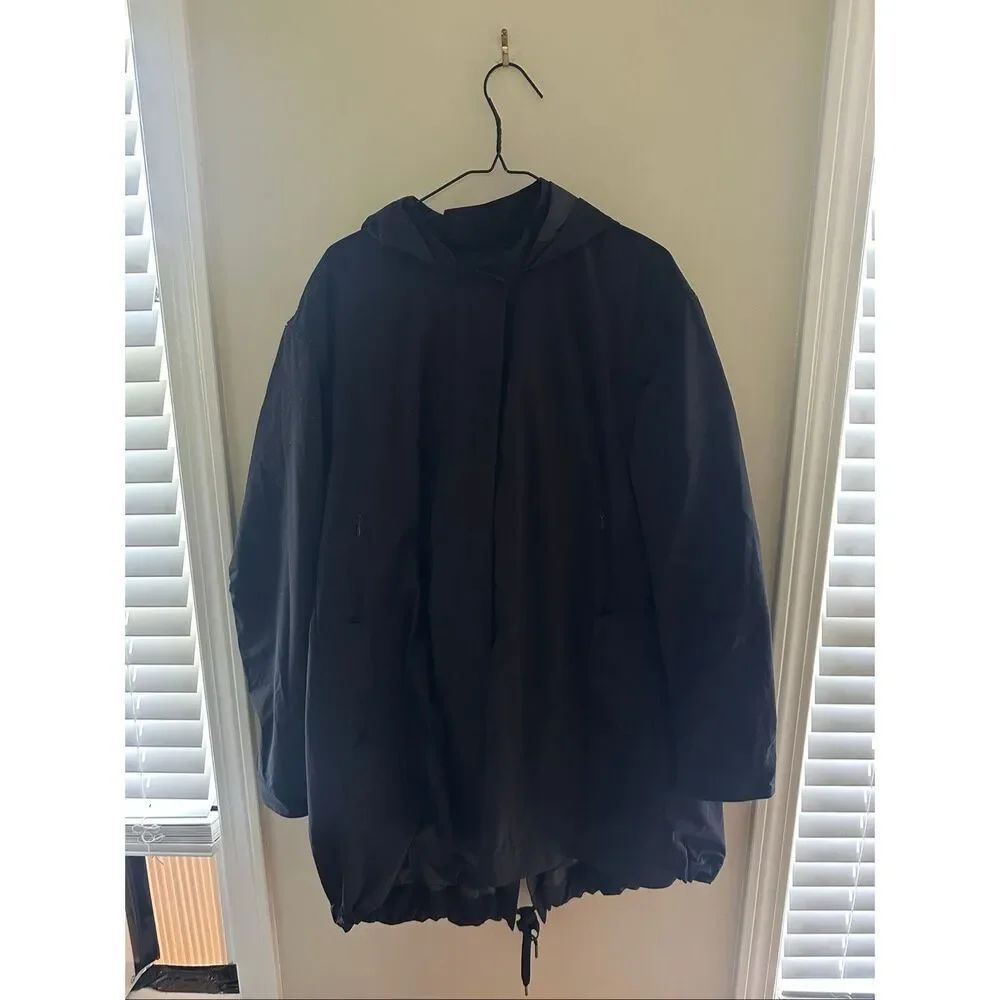Lululemon &go Swing Trench Rain Jacket Size 12 Black Women’s